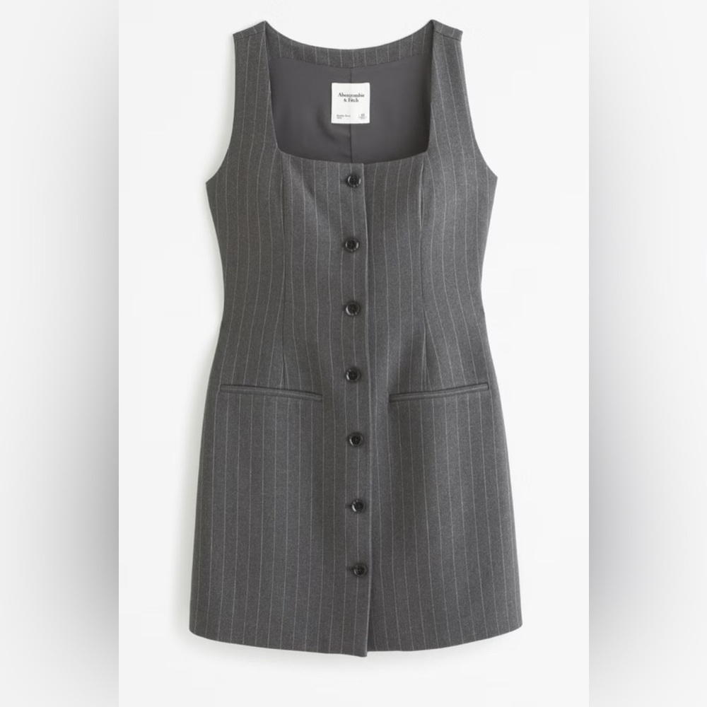 Abercrombie & Fitch Charcoal Button-Down Shirt NWT - image 1